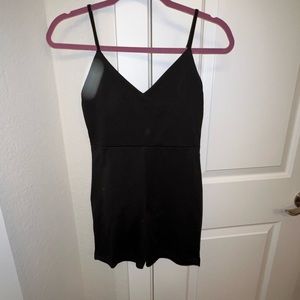Black athletic romper